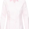 Seidensticker dames blouse slim fit, twill, roze