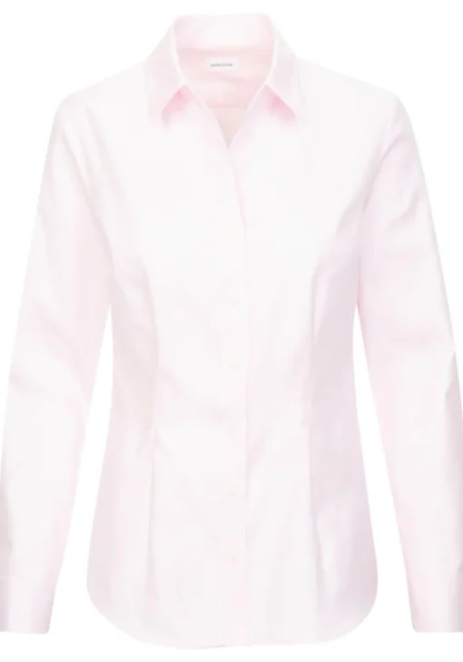 Seidensticker dames blouse slim fit, twill, roze