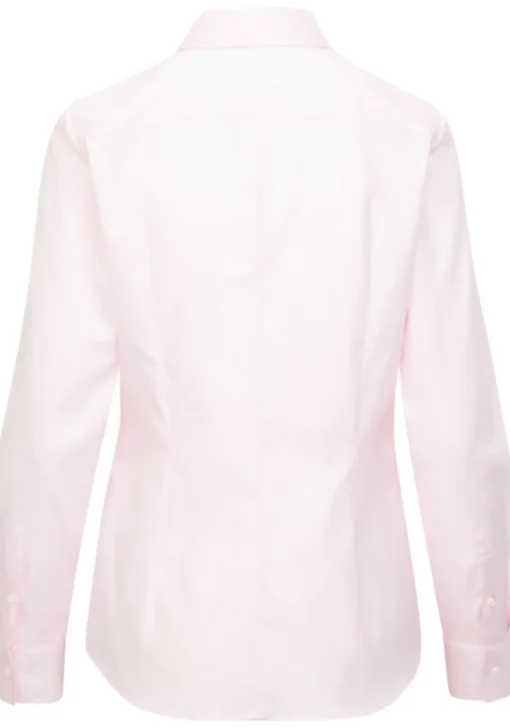 Seidensticker dames blouse slim fit, twill, roze