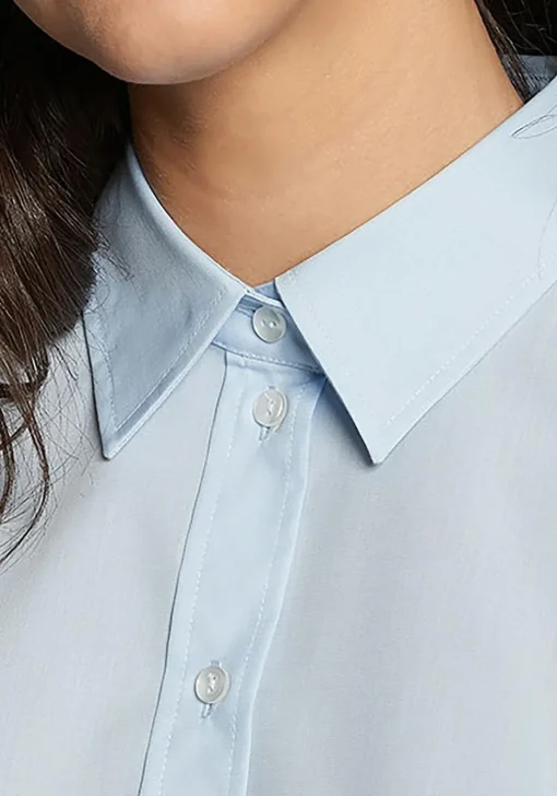 Seidensticker dames blouse regular fit, lichtblauw