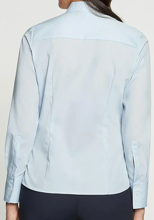 Seidensticker dames blouse regular fit, lichtblauw