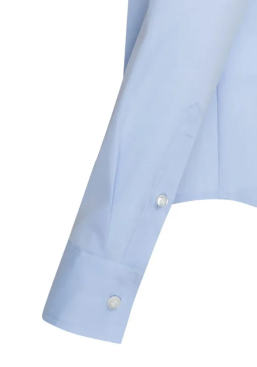 Seidensticker dames blouse slim fit, lichtblauw
