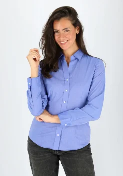 Seidensticker dames blouse slim fit, blauw