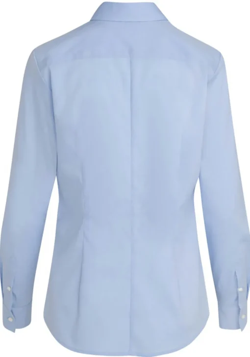 Seidensticker dames blouse slim fit, lichtblauw