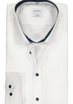 Seidensticker shaped fit overhemd, wit (contrast)