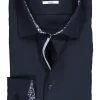 Seidensticker shaped fit overhemd, donkerblauw (contrast)