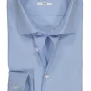 Seidensticker shaped fit overhemd, blauw fil a fil