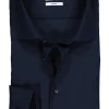 Seidensticker shaped fit overhemd, donkerblauw