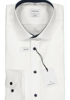 Seidensticker shaped fit overhemd, wit (contrast)