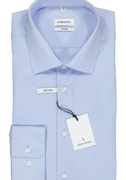 Seidensticker shaped fit overhemd, blauw