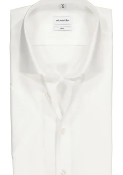 Seidensticker slim fit overhemd, korte mouw, wit