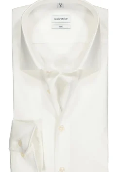 Seidensticker slim fit overhemd, off-white