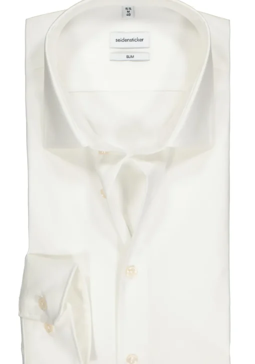 Seidensticker slim fit overhemd, off-white