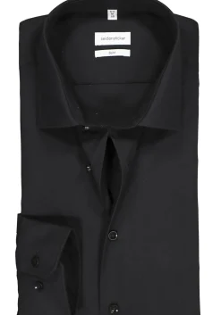 Seidensticker slim fit overhemd, zwart