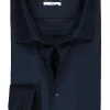 Seidensticker slim fit overhemd, donkerblauw structuur