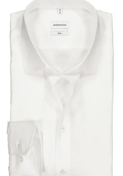 Seidensticker slim fit overhemd, wit structuur