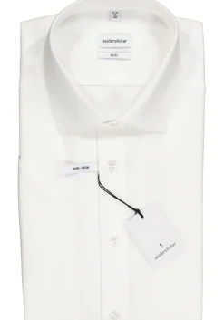 Seidensticker slim fit overhemd, korte mouw, wit