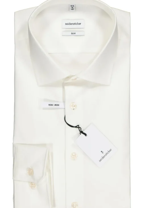 Seidensticker slim fit overhemd, off-white