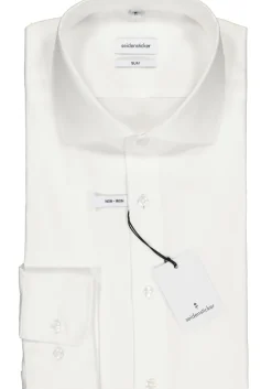 Seidensticker slim fit overhemd, wit fijn Oxford