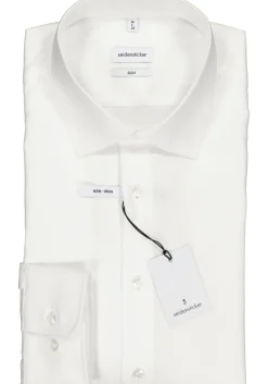 Seidensticker slim fit overhemd, wit structuur