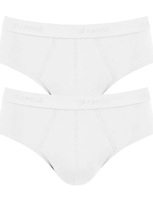 Sloggi Men 24/7 Midi, heren slips (2-pack), wit