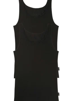Sloggi Men 24/7 Vest, heren singlets (2-pack), zwart