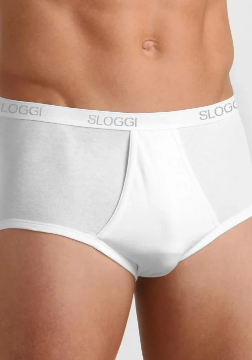 Sloggi Men Basic Maxi, heren slips met gulp (2-pack), wit
