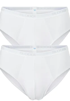 Sloggi Men Basic Midi, heren slips (2-pack), wit