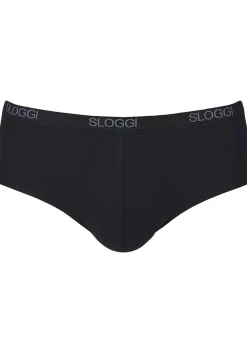 Sloggi Men Basic Midi, heren slip met smalle zijkanten (1-pack), zwart