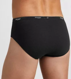 Sloggi Men Basic Midi, heren slip met smalle zijkanten (1-pack), zwart