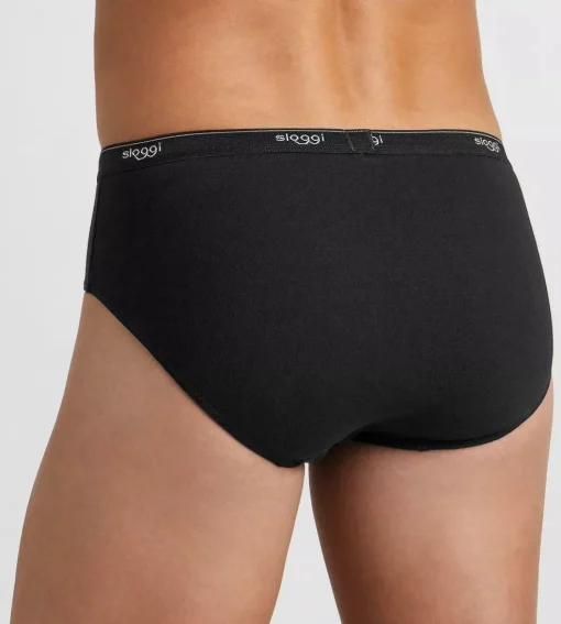 Sloggi Men Basic Midi, heren slip met smalle zijkanten (1-pack), zwart