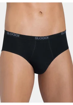 Sloggi Men Basic Midi, heren slips (2-pack), zwart