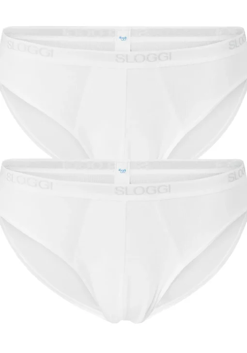 Sloggi Men Basic Mini, heren slips (2-pack), wit