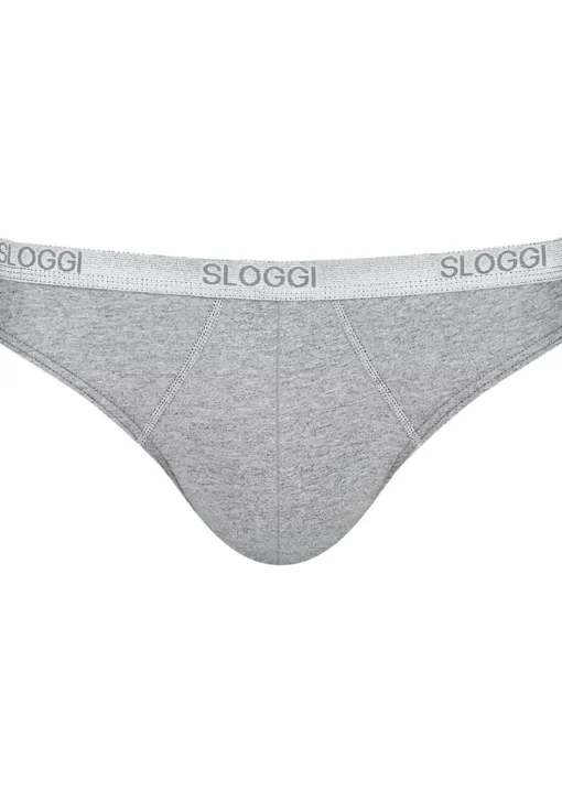 Sloggi Men Basic Mini, heren slip met smalle zijkanten (1-pack), grijs