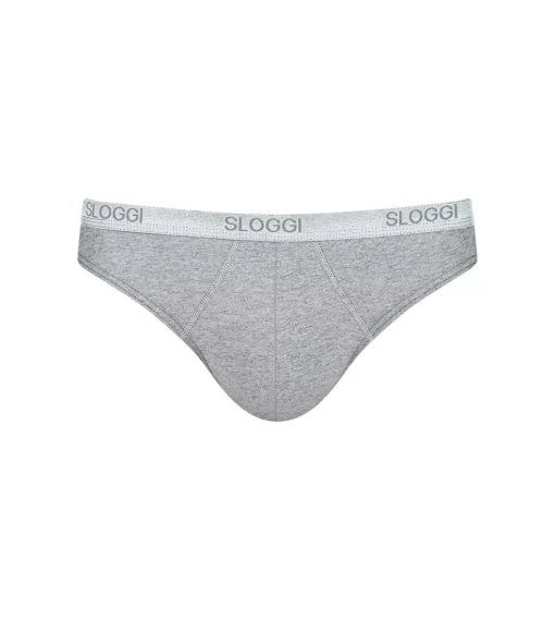 Sloggi Men Basic Mini, heren slip met smalle zijkanten (2-pack), grijs
