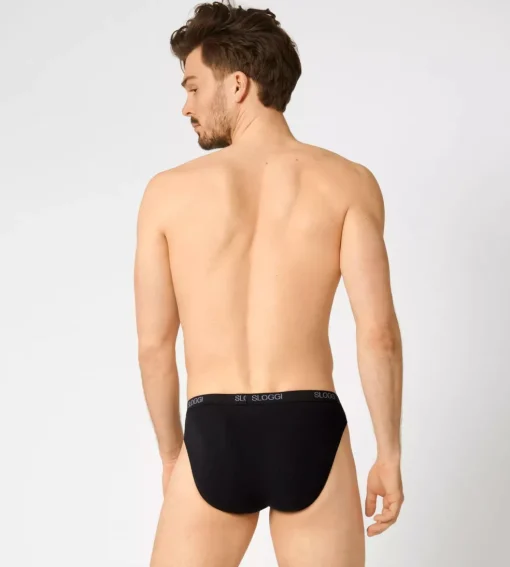 Sloggi Men Basic Mini, heren slip met smalle zijkanten (1-pack), zwart