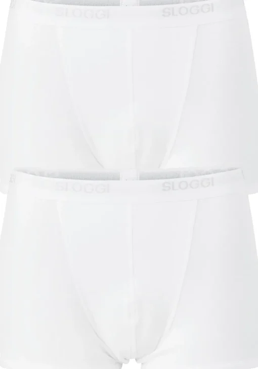 Sloggi Men Basic Short, heren boxers (2-pack), wit