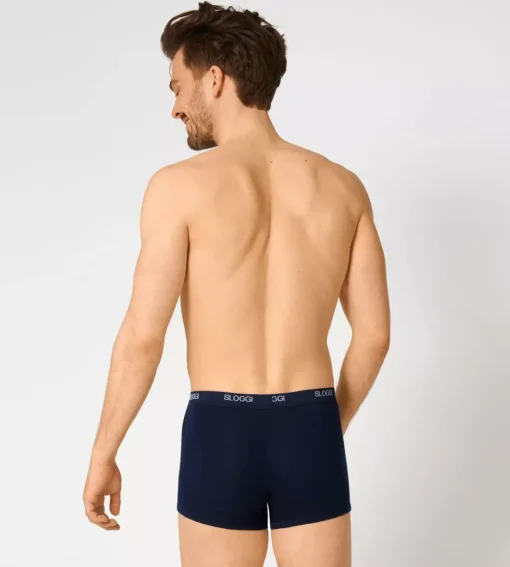 Sloggi Men Basic Short, heren boxershort korte pijp (1-pack), nachtblauw