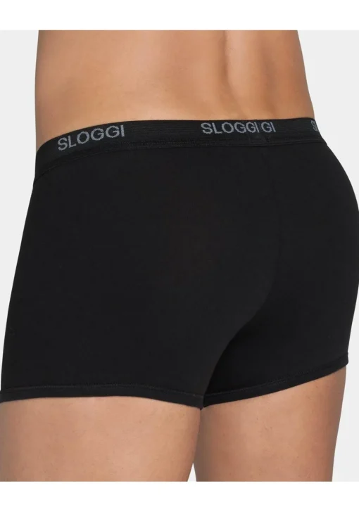 Sloggi Men Basic Short, heren boxers (2-pack), zwart