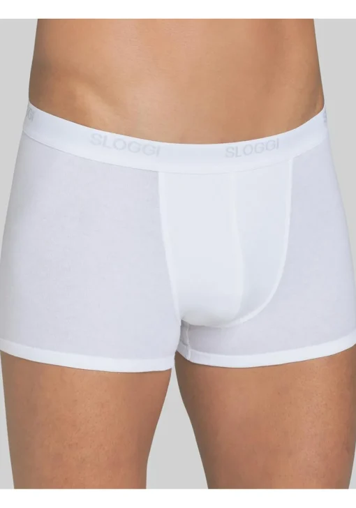 Sloggi Men Basic Short, heren boxers (2-pack), wit