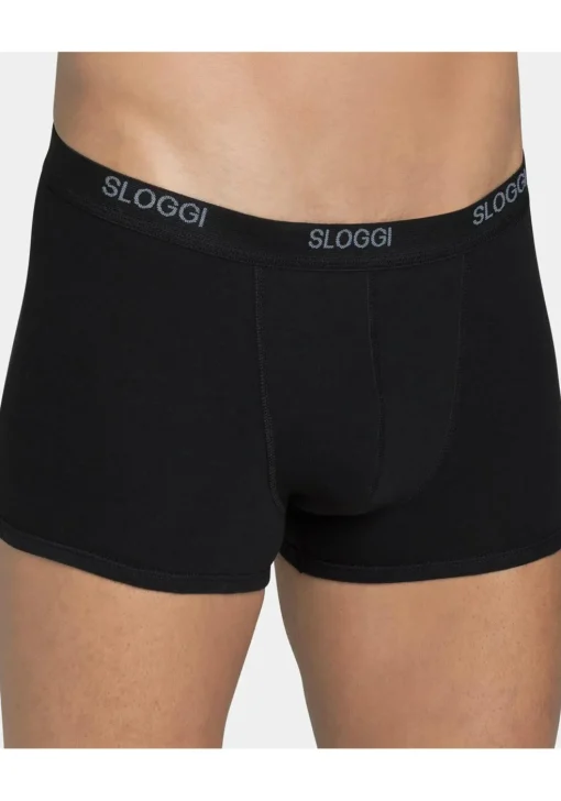 Sloggi Men Basic Short, heren boxers (2-pack), zwart