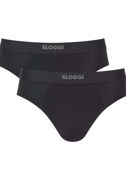 Sloggi Men EVER Ease Brief, heren slip (2-pack), zwart