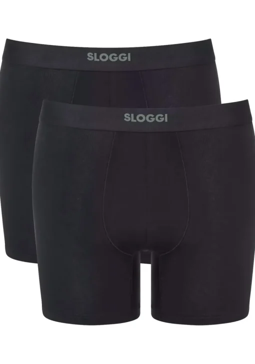 Sloggi Men EVER Ease Short, heren boxershort korte pijp (2-pack), zwart