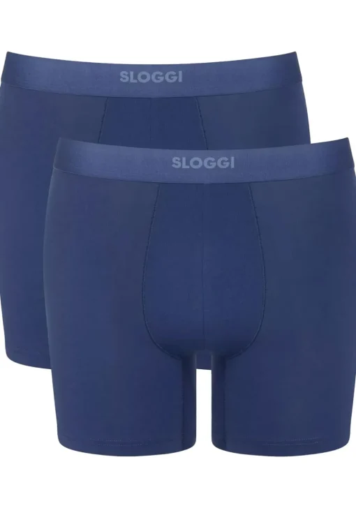 Sloggi Men EVER Ease Short, heren boxershort korte pijp (2-pack), donker kobaltblauw
