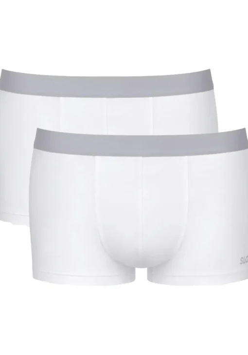 Sloggi Men GO ABC 2.0 Hipster, heren boxershort korte pijp (2-pack), wit