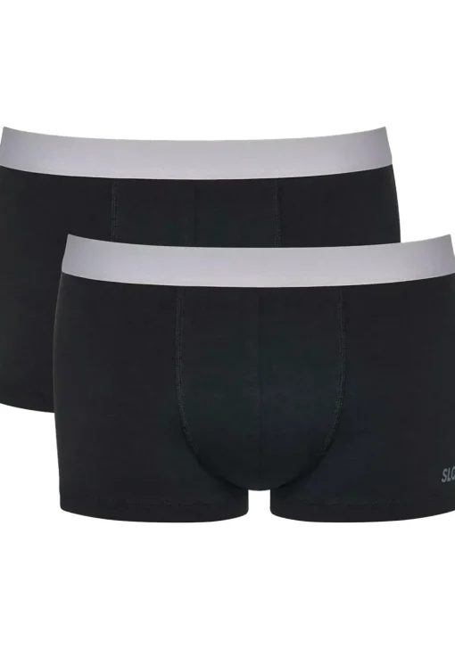 Sloggi Men GO ABC 2.0 Hipster, heren boxershort korte pijp (2-pack), zwart