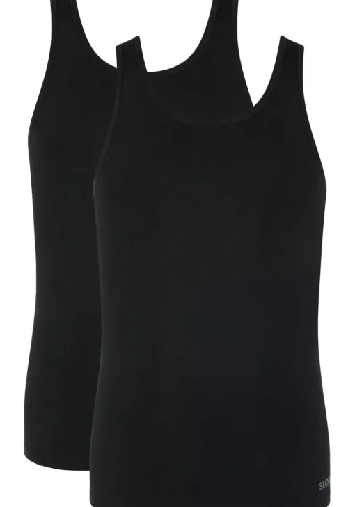 Sloggi Men GO ABC 2.0 Tank Top, heren mouwloos T-shirt (2-pack), zwart