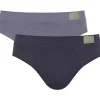 Sloggi Men GO Natural Brief, heren slip (2-pack), licht- en donkerblauw