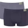 Sloggi Men GO Natural Hipster, heren boxershort korte pijp (2-pack), licht- en donkerblauw