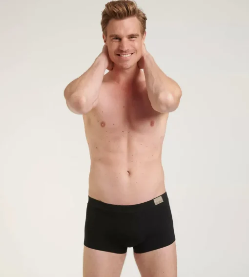 Sloggi Men GO Natural Hipster, heren boxershort korte pijp (2-pack), zwart